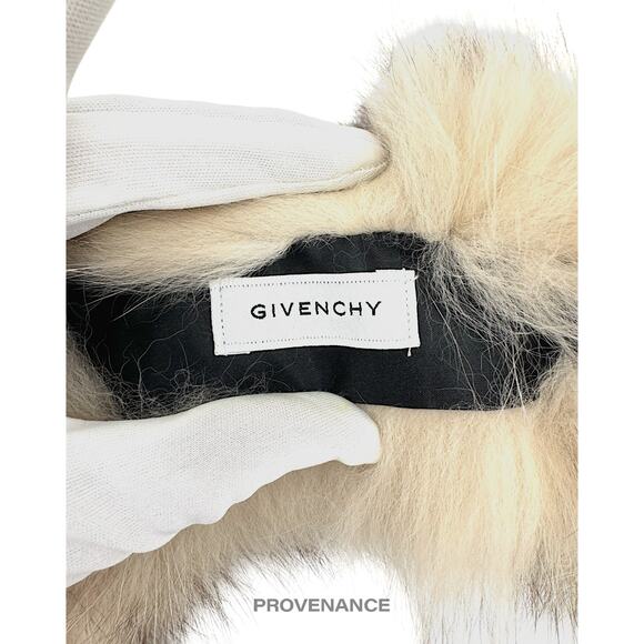 🔴 Givenchy Fur Shawl Scarf - Cream Brown Fox - Picture 10 of 10